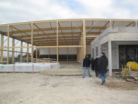 visite du chantier du futur complexe sportif de la commune, fév. 2013 visite du chantier du futur complexe sportif de la commune
