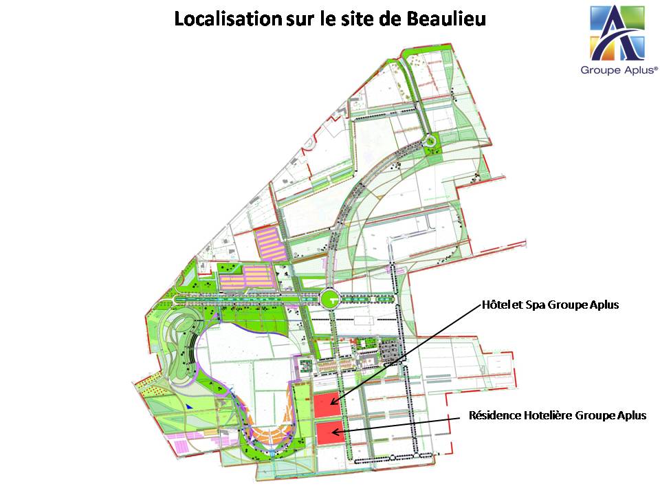 Localisation du futur hôtel de l'EcoQuartier de Beaulieu, déc. 2013 Localisation du futur hôtel de l'EcoQuartier de Beaulieu
