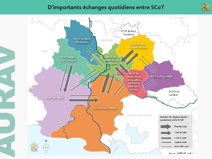 AURAV - D’importants échanges quotidiens entre SCoT, juin 2013 AURAV - D’importants échanges quotidiens entre SCoT