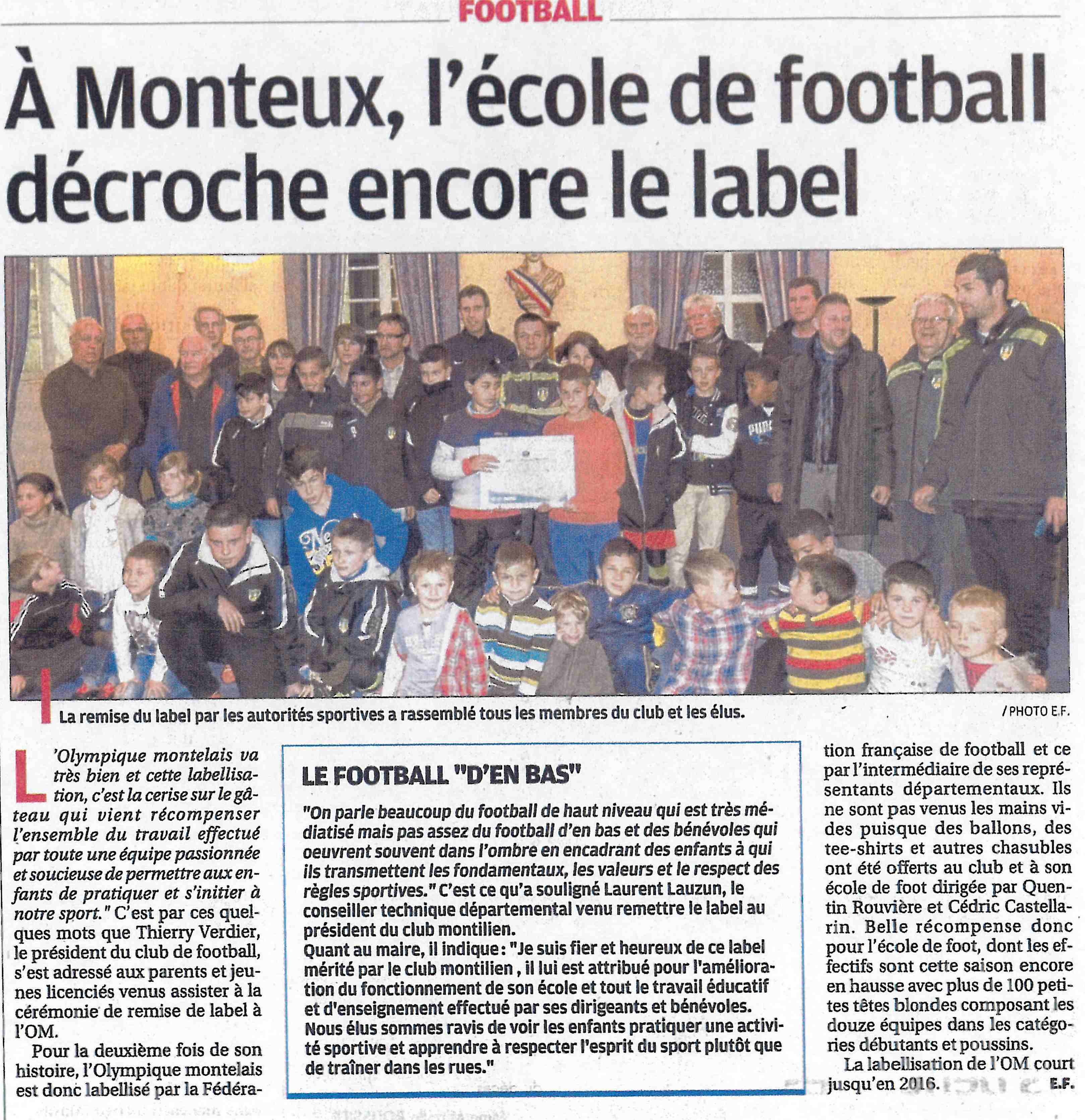 Article paru dans la Provence le 27 11 13, déc. 2013 Article paru dans la Provence le 27 11 13