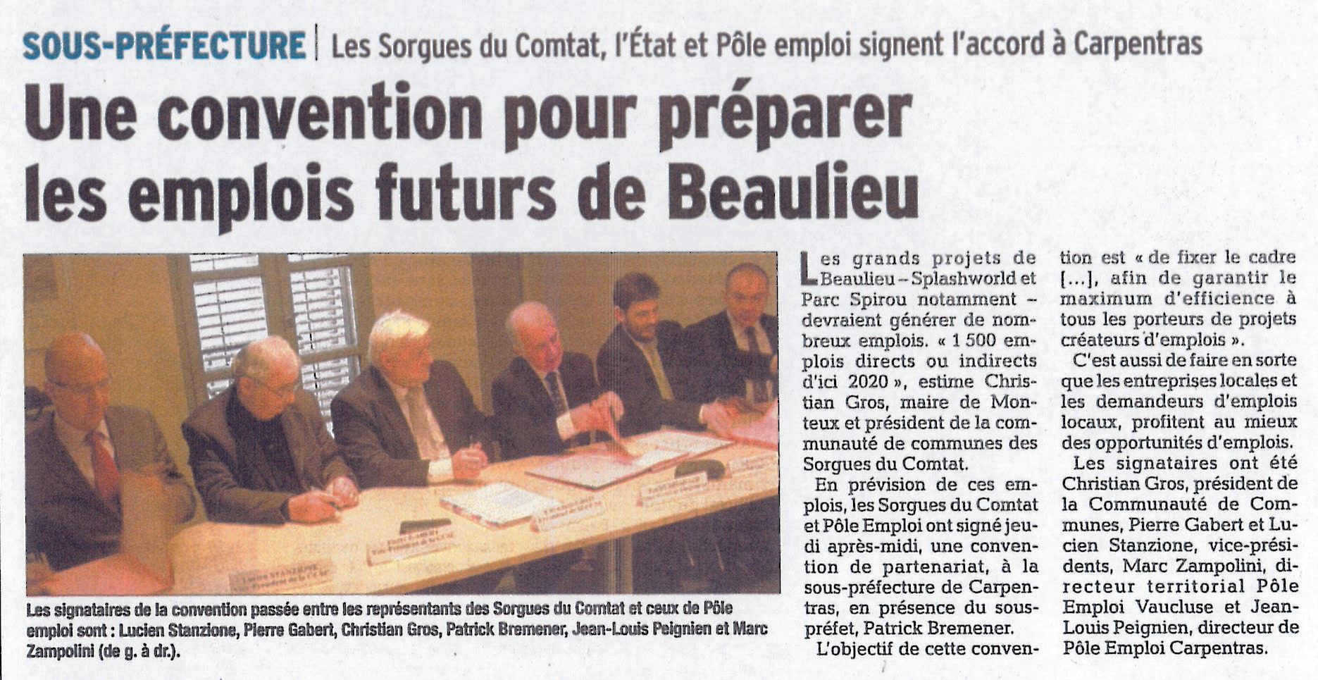 Article paru dans le Vaucluse Matin le 11 01 14, janv. 2014 Article paru dans le Vaucluse Matin le 11 01 14